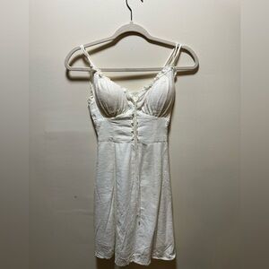 SO White Mini Dress With Bow